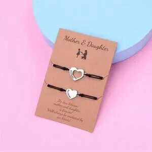 Mother & Daughter Heart Bracelets
